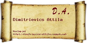 Dimitrievics Attila névjegykártya